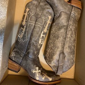 Circle G Embroidered Boots Women size 7.5M